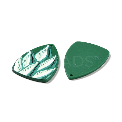 Printed Opaque Acrylic Pendants MACR-C003-07-1