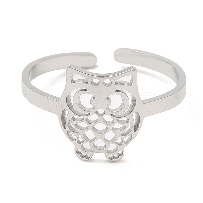 Non-Tarnish 304 Stainless Steel Open Cuff Rings LS-RJEW-H213-01P-1