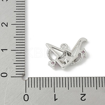 Brass Micro Pave Cubic Zirconia Pendants KK-M326-14P-1