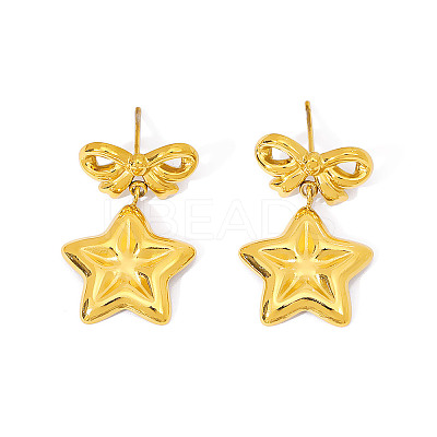 304 Stainless Steel Dangle Stud Earrings WGAD79C-01-1