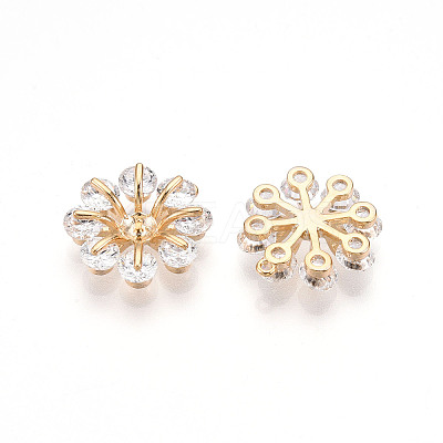 Brass Micro Pave Cubic Zirconia Pendants ZIRC-T016-20-1