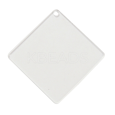 Transparent Acrylic Blank Pendants TACR-Z003-01B-1