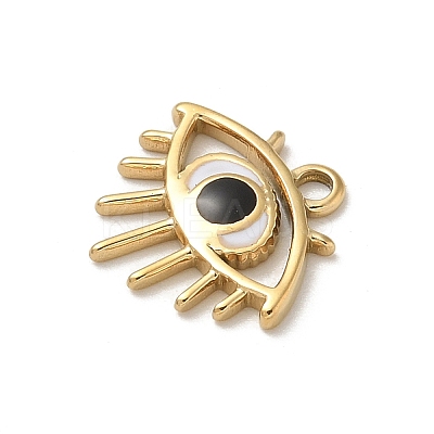 Ion Plating(IP) 304 Stainless Steel Enamel Charms STAS-G351-07G-01-1