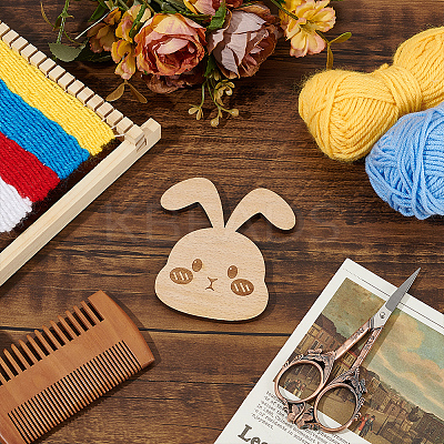 Wooden Rabbit Knitting Tools WOOD-WH0050-029-1