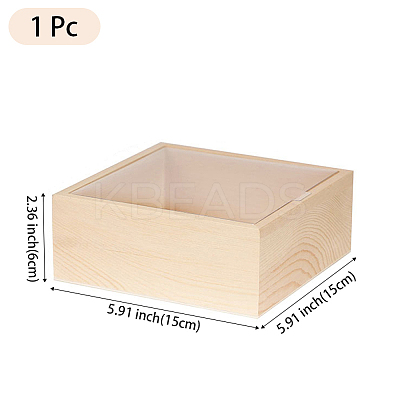 1Pc Wooden Storage Boxes WOCR-DJ0001-02B-1