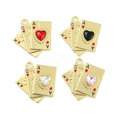 Alloy with Enamel Pendants FIND-G062-22G-1