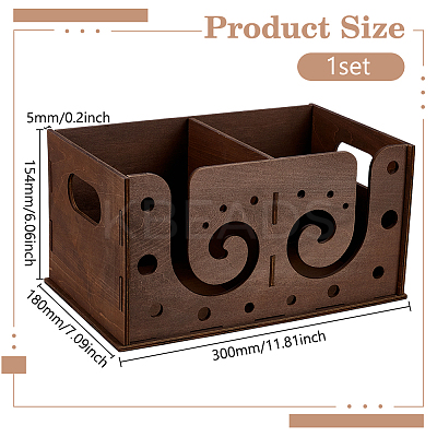 MDF Yarn Storage Boxes Kit CON-WH0095-130A-1
