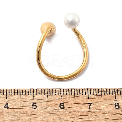 304 Stainless Steel Cuff Rings RJEW-D317-03G-1