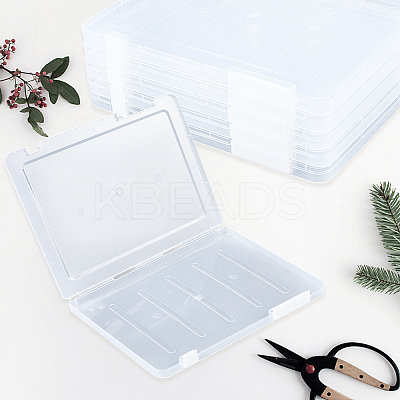 Transparent Plastic Packaging Boxes with Hinged Lid AJEW-WH20060-90A-1