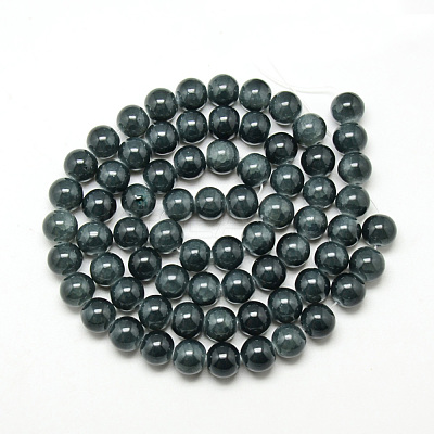 Baking Paint Crackle Glass Beads Strands X-DGLA-Q023-6mm-YS35-1