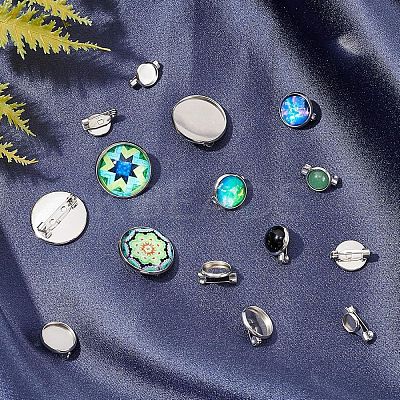 Tarnish Resistant 304 Stainless Steel Brooch Findings STAS-P227-40P-1