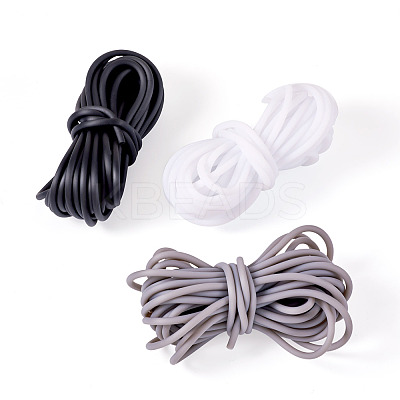 15M 3 Colors Hollow Pipe PVC Tubular Synthetic Rubber Cord RCOR-TA0001-09-1