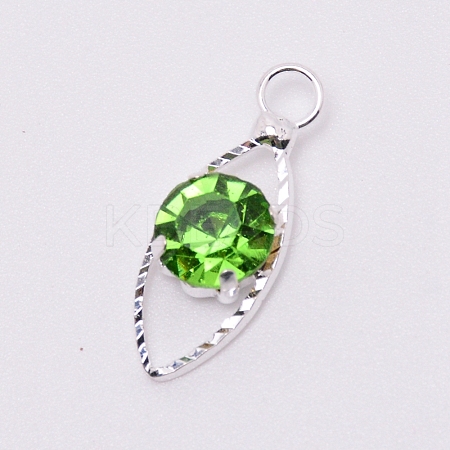 Glass Rhinestone Pendants PALLOY-WH0066-36P-10-1