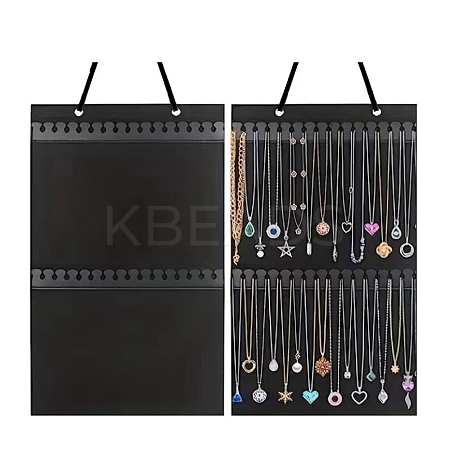 Felt Double Sided Hanging Jewelry Rolls for Earrings Necklaces Bracelets PW-WG35DBD-03-1
