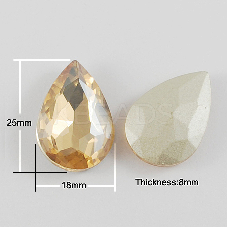 Glass Pointed Back Rhinestone RGLA-Q003-1-1