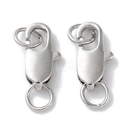 Rack Plating Brass Lobster Claw Clasps KK-F090-24P-02-1