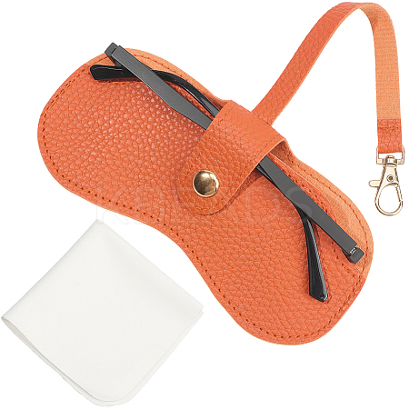 1Pc PU Leather Eyeglass Cases AJEW-CN0003-24A-1