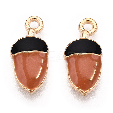 Autumn Theme Alloy Enamel Pendants ENAM-S121-084-1