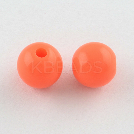 Round Opaque Acrylic Beads SACR-R865-12mm-07-1