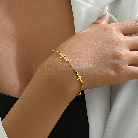 Elegant 201 Stainless Steel Link Bracelets VR7630-2-1
