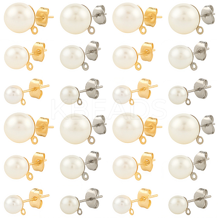 304 Stainless Steel Stud Earring Findings EJEW-SP0001-17D-1