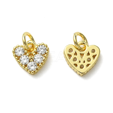 Brass Micro Pave Cubic Zirconia Pendants KK-C143-53G-1