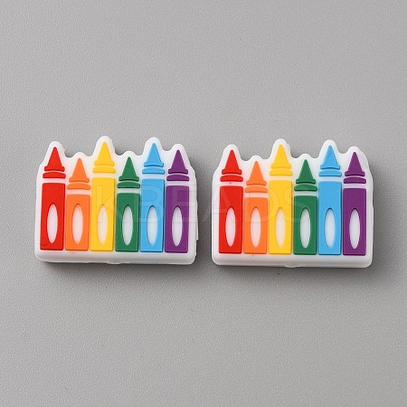 Crayon Food Grade Eco-Friendly Silicone Beads SIL-WH0008-42-1