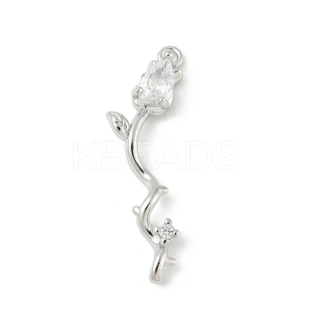 Brass Micro Pave Cubic Zirconia Pendants LS-KK-M326-13D-P-1