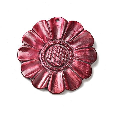 Dyed Natural Shell Carved Pendants BSHE-G040-01A-1