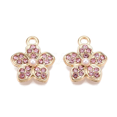 Rack Plating Alloy Pave Rhinestone Pendants FIND-N005-15B-1