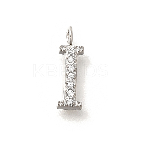 304 Stainless Steel Micro Pave Cubic Zirconia Pendants STAS-H228-06P-I-1