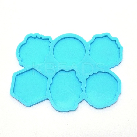 DIY 6 Styles Geometric Pattern Silicone Fondant Molds DIY-TAC0015-15-1