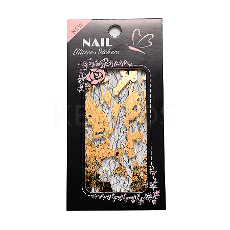 Shiny Gold Silver Nail Foils Mesh Nail Sticker MRMJ-T049-01A-1