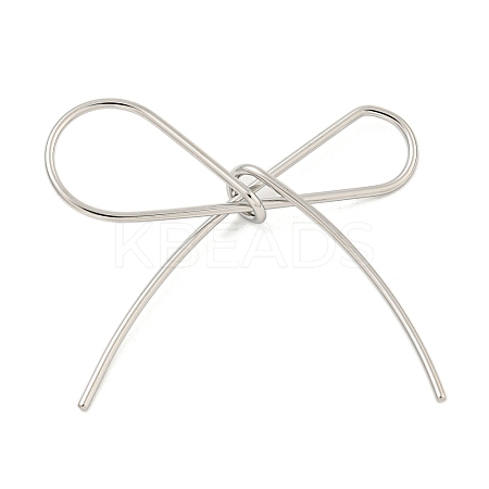 Non-Tarnish 304 Stainless Steel Bowknot Links Connector Charms STAS-M001-03P-1