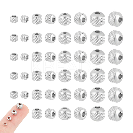 120Pcs 4 Style 303 Stainless Steel Beads STAS-UN0055-37-1