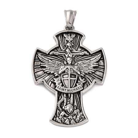 304 Stainless Steel Big Pendants LS-STAS-P372-05AS-1