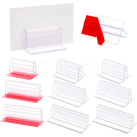 16Pcs 3 Style PVC Plastic Advertising Clip Holder ODIS-CA0001-08-1