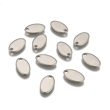 Tarnish Resistant 201 Stainless Steel Stamping Blank Tag Pendants STAS-H037-1-1