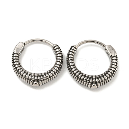 316 Surgical Stainless Steel Hoop Earrings EJEW-D096-09I-AS-1