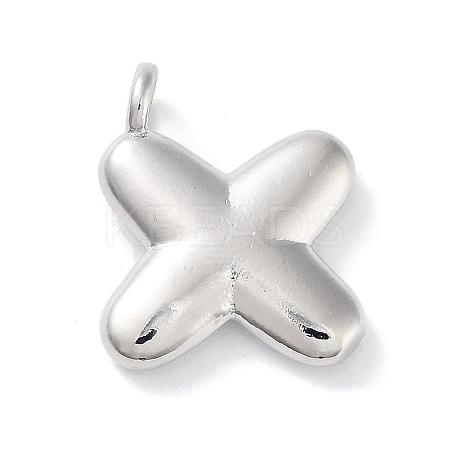 Rack Plating Brass Balloon Letter Pendants KK-C050-01P-X-1