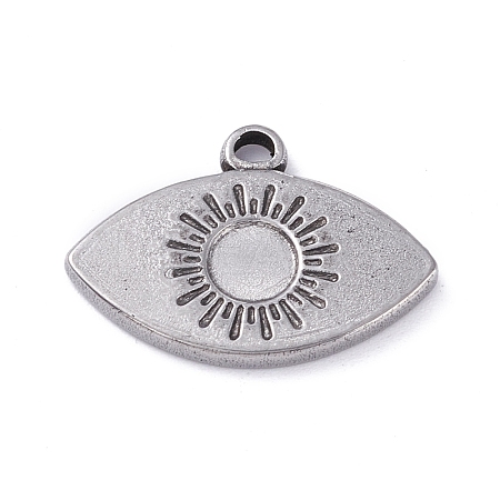 Non-Tarnish 304 Stainless Steel Pendant Cabochons Settings STAS-P288-21P-1