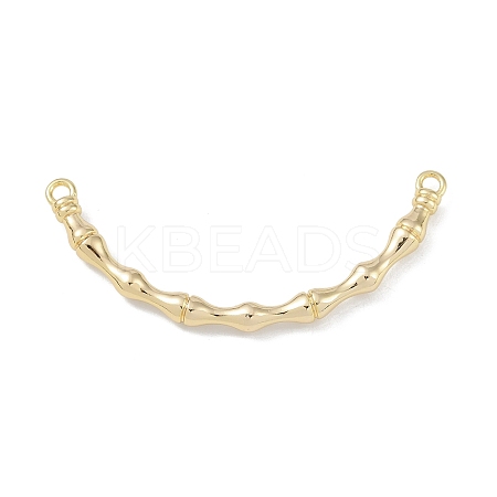 Brass Bamboo Stick Connector Charms KK-U020-03G-1