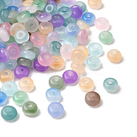 Baking Paint Imitation Jade Glass Beads DGLA-C005-A01-3x6mm-01-1