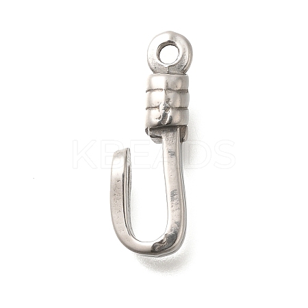 Anti-Tarnish 304 Stainless Steel Hook Clasps STAS-I321-71P-1