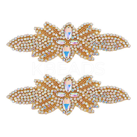 Flower Glass Hotfix Rhinestone FIND-WH0148-265A-01-1