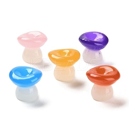 Luminous Resin Mushroom Ornament RESI-F045-10B-1