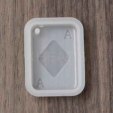 Playing Card Theme DIY Pendant Silicone Molds DIY-G109-03A-1