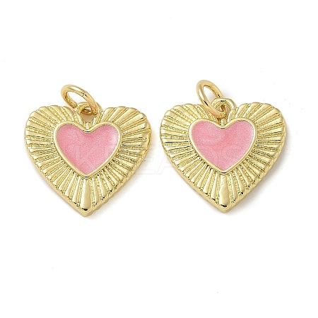Rack Plating Brass Enamel Charms KK-K392-34G-03-1
