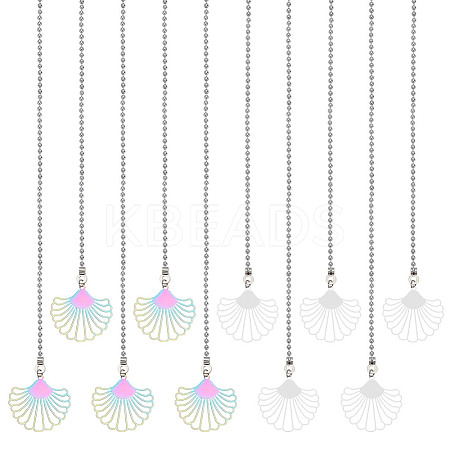 10Pcs 2 Colors Fan 304 Stainless Steel Charms Ceiling Fan Pull Chain Extenders PALLOY-HY00056-1