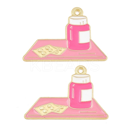 Medical Theme Alloy Enamel Pendants AL-CBA2919-03G-10B-1